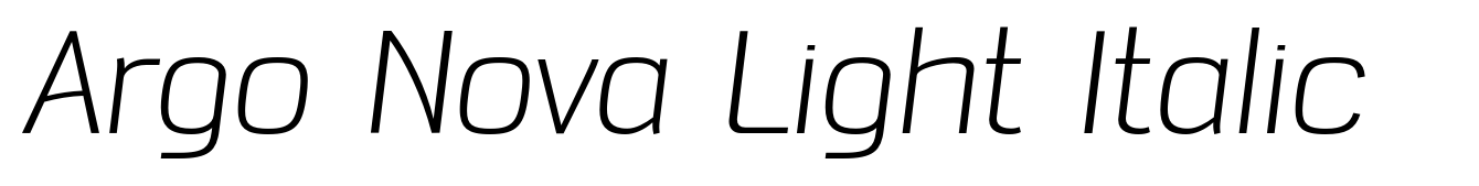 Argo Nova Light Italic